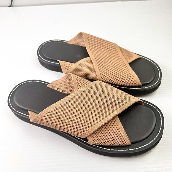 Everlane The ReKnit City Flatform Sandal Size 11 Tan Black - Picture 7 of 11